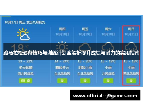 跑马拉松必备技巧与训练计划全解析提升成绩与耐力的实用指南